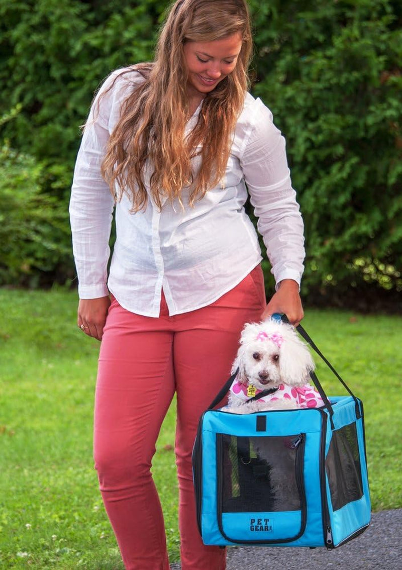 Medium Cat Dog Carrier (BLUE&BLACK)
