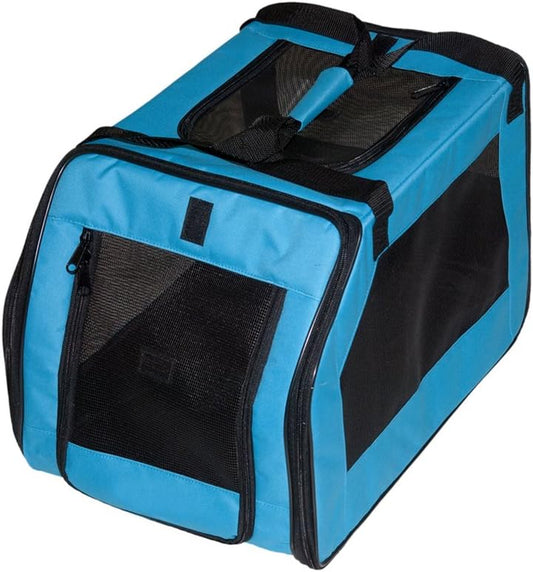 Medium Cat Dog Carrier (BLUE&BLACK)