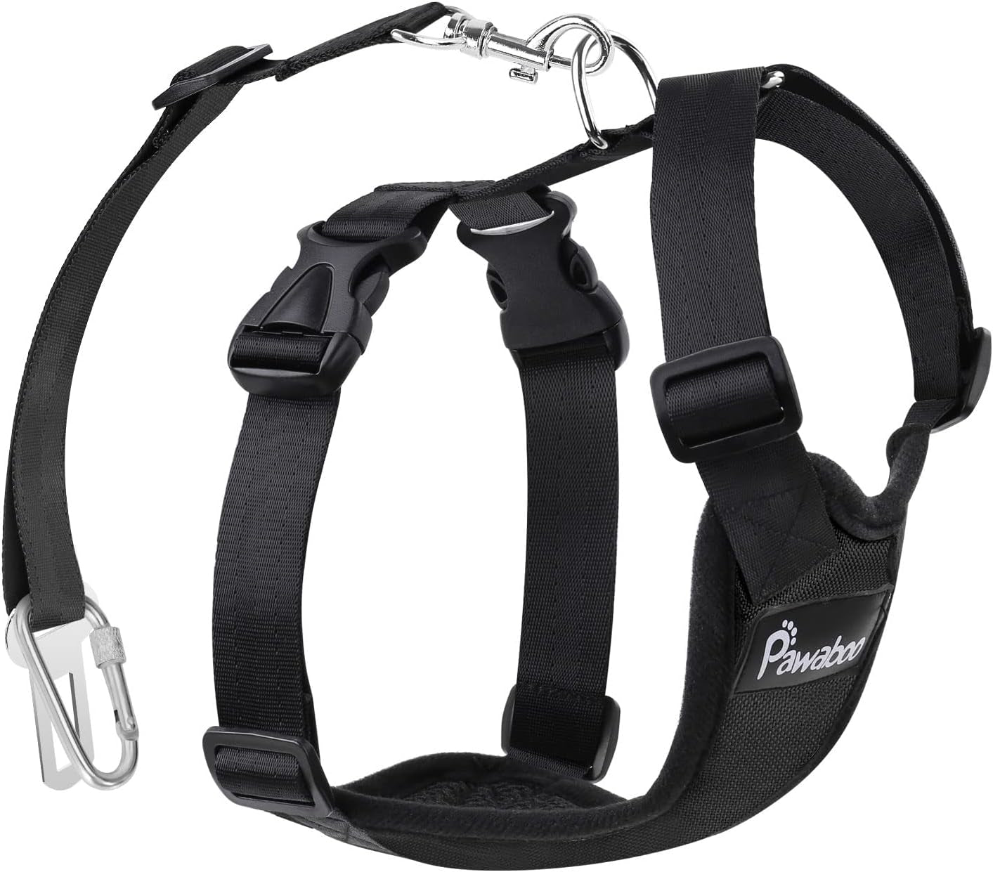 Adjustable Dog Safety Vest Harness Small to Medium Pets (BLACK)